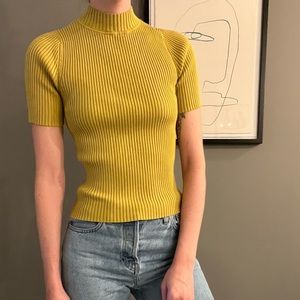 Banana Republic Yellow Short Sleeve Sweater